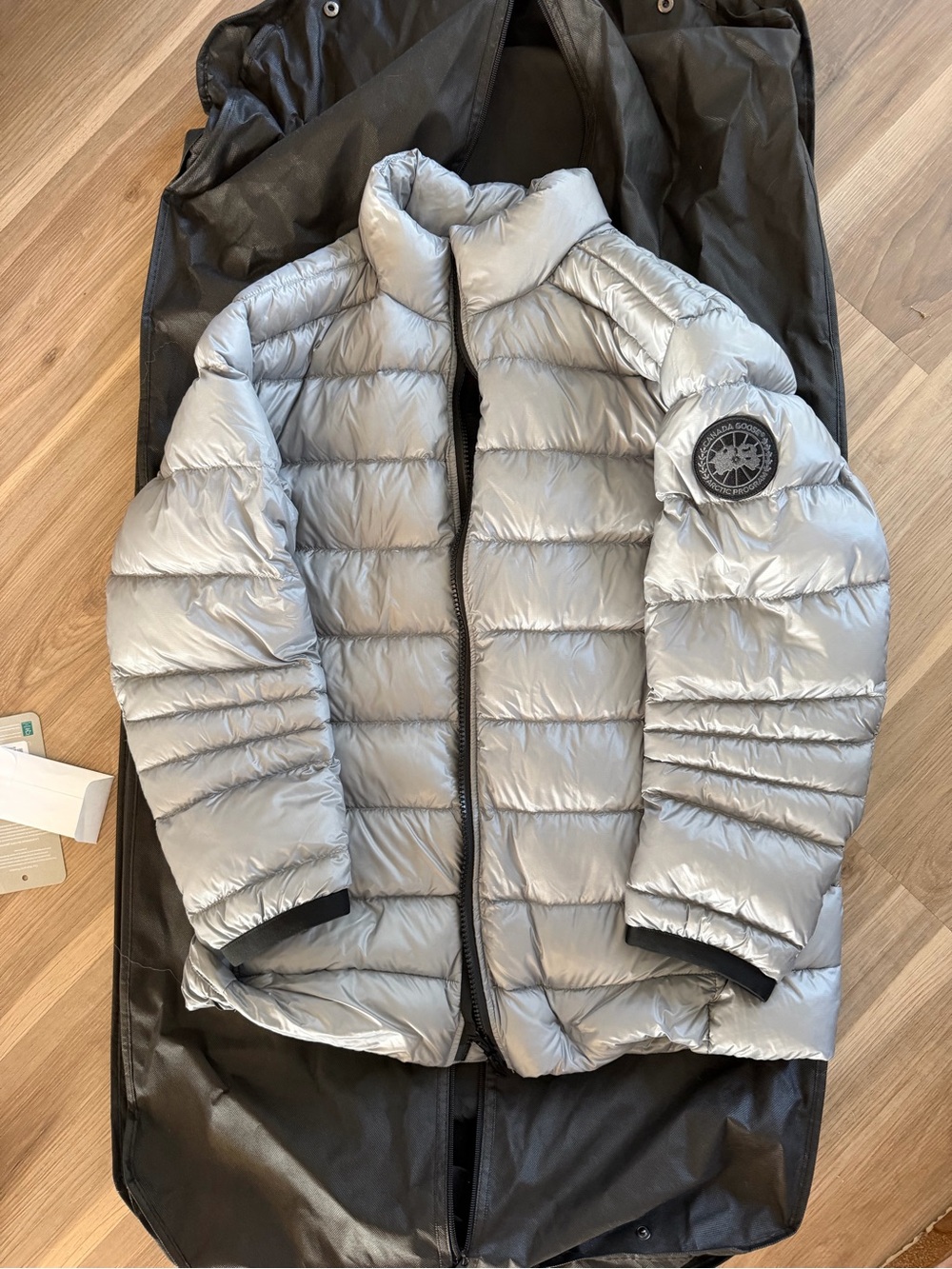 Canada Goose Silver Lightweight Quilted Down Puffer Jacket